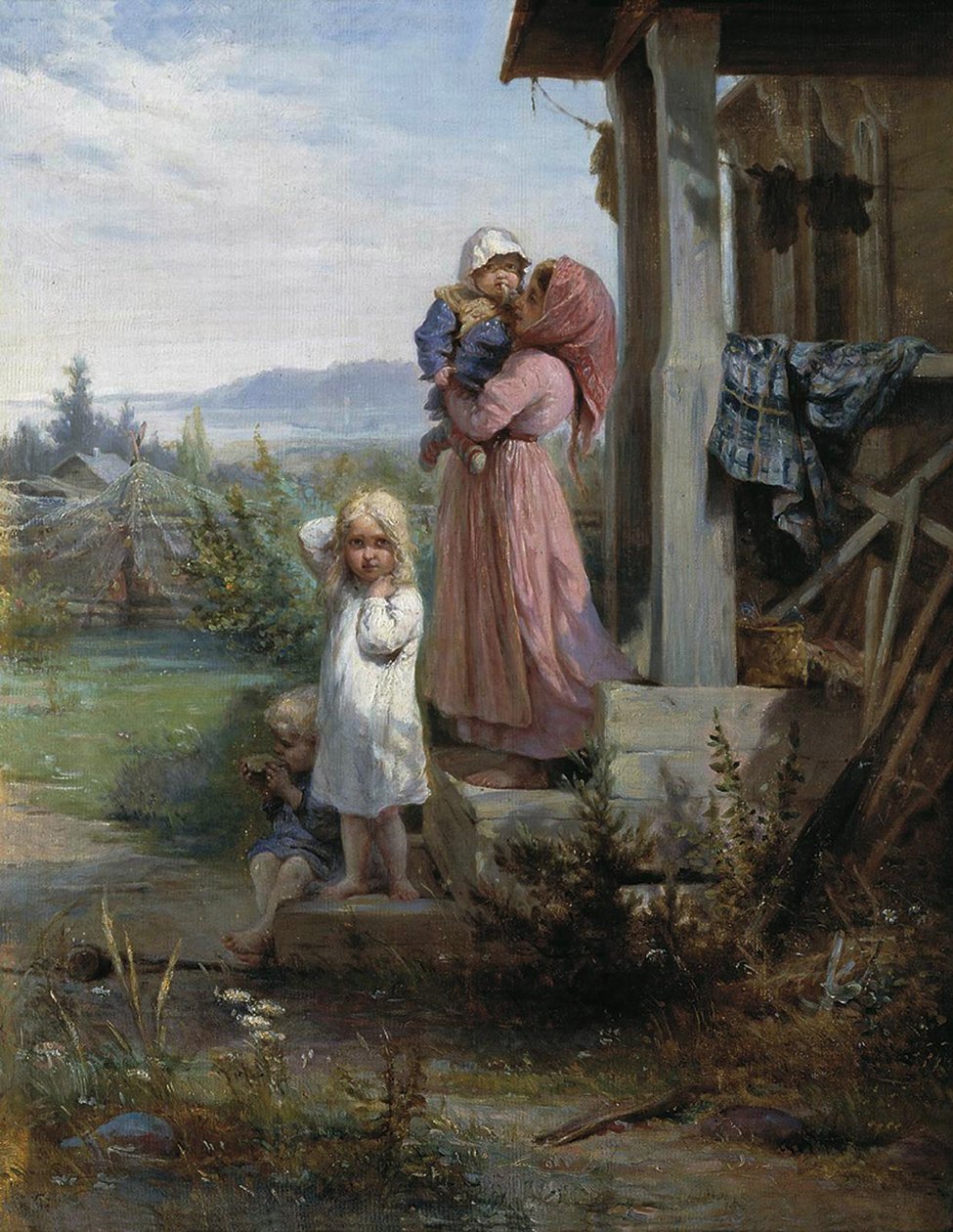 Aamu kylässä, 1880-luku tekijältä Nikolai Andreyevich Koshelev