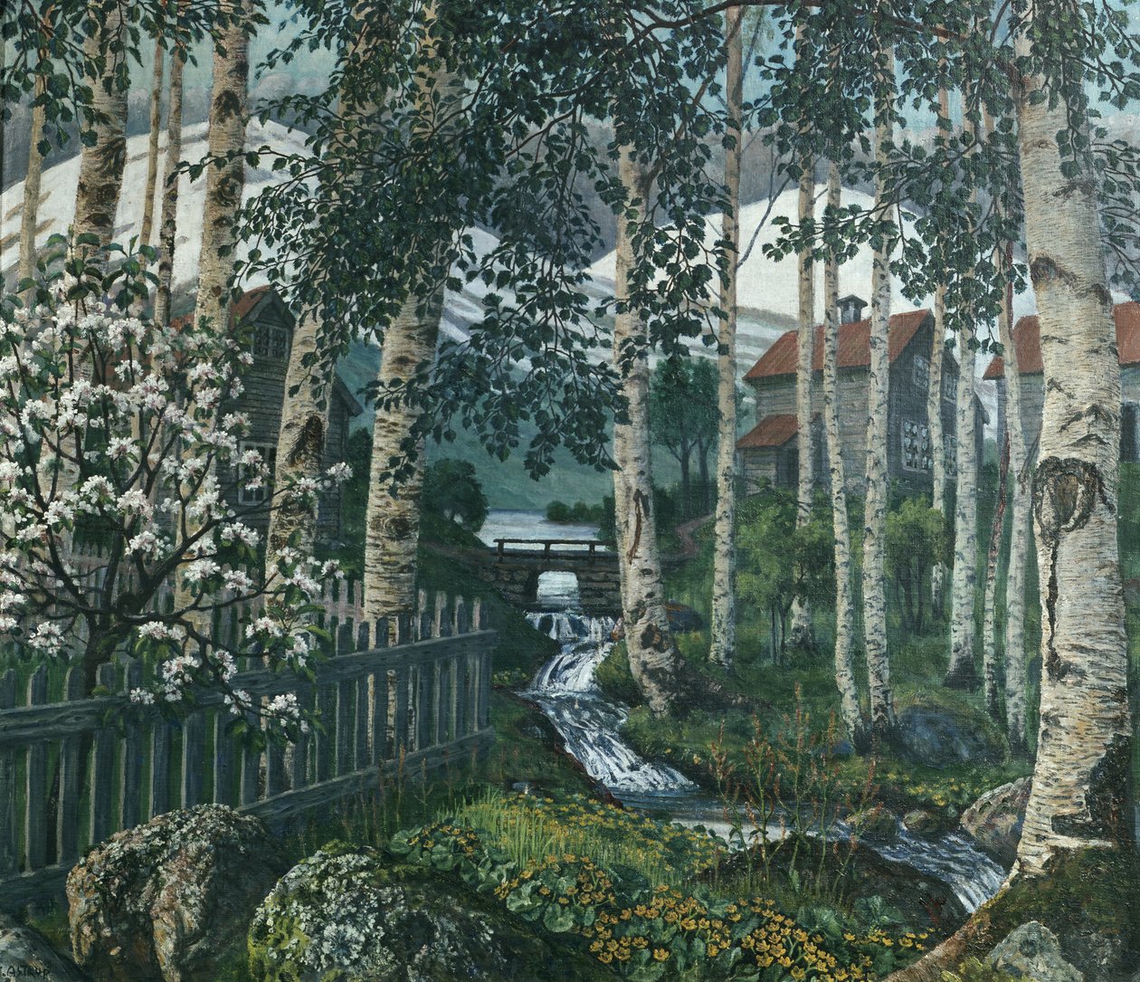 Koivut (öljy kankaalle) tekijältä Nikolai Astrup