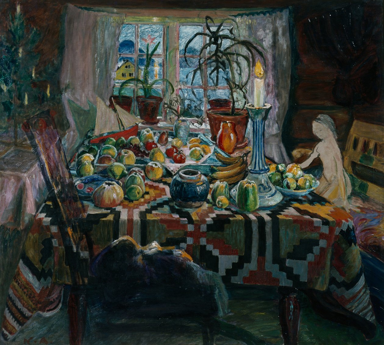 Joulupäivä (öljy kankaalle) tekijältä Nikolai Astrup