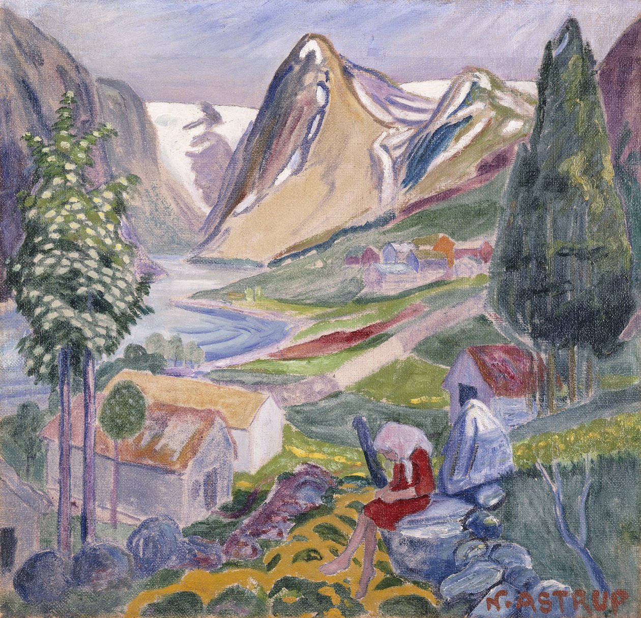 Kari Sundessa; Kari paa Sunde, tekijältä Nikolai Astrup
