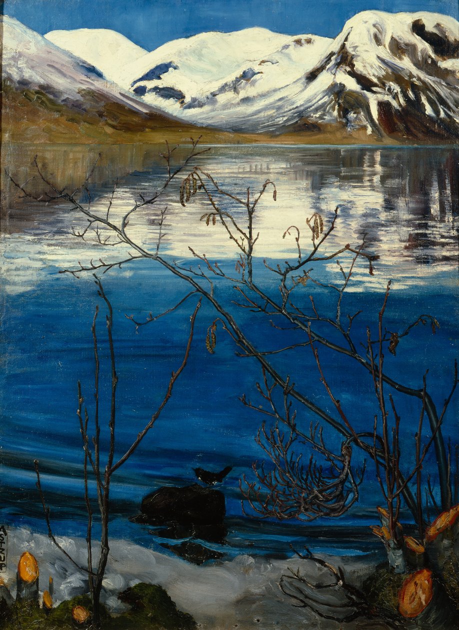 Maaliskuun tunnelma Jølstervannetissa tekijältä Nikolai Astrup