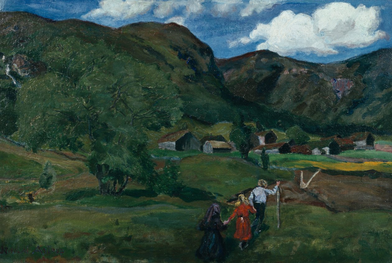 Leikkivät lapset tekijältä Nikolai Astrup