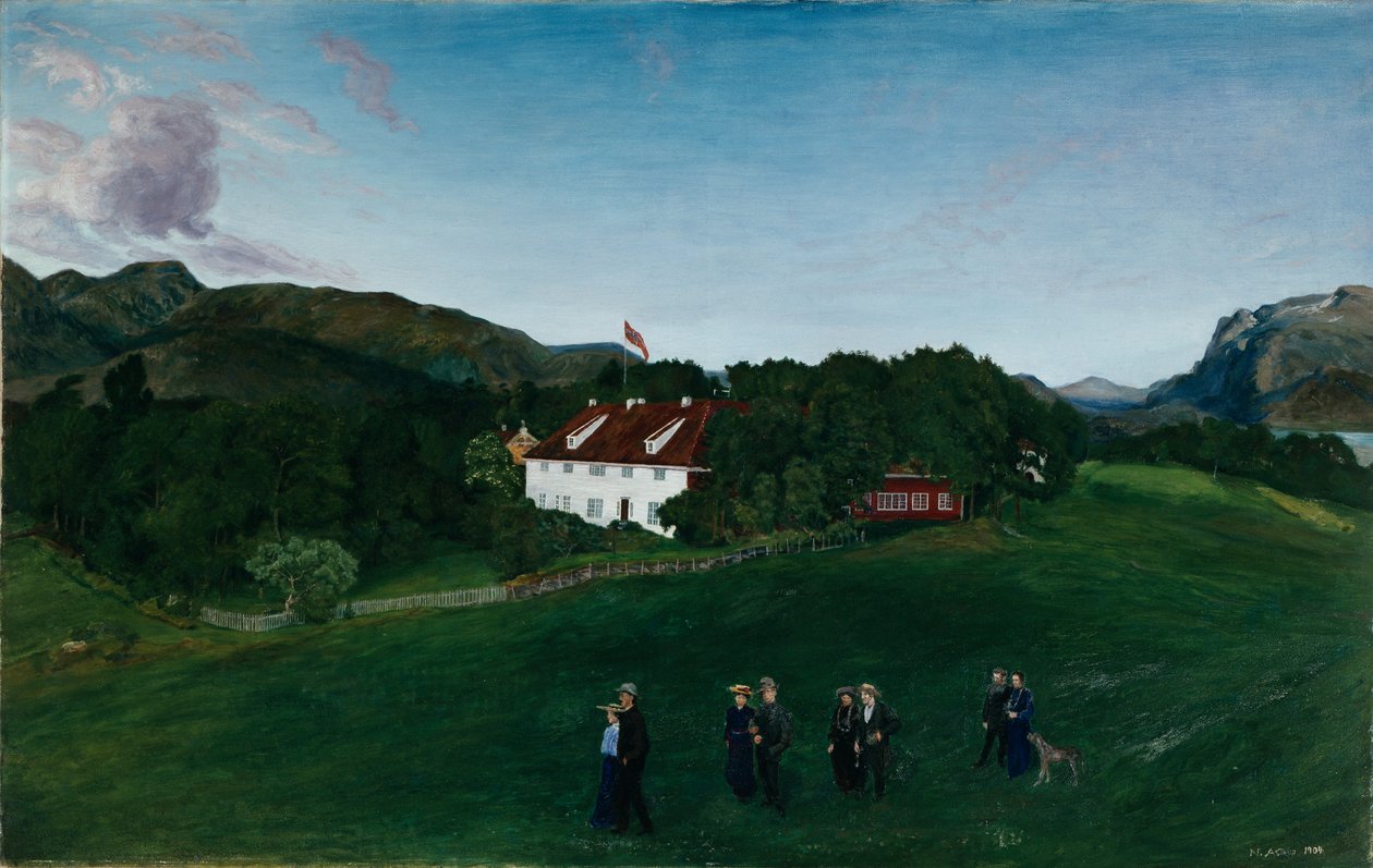 Svanøen kartano, noin 1904 tekijältä Nikolai Astrup