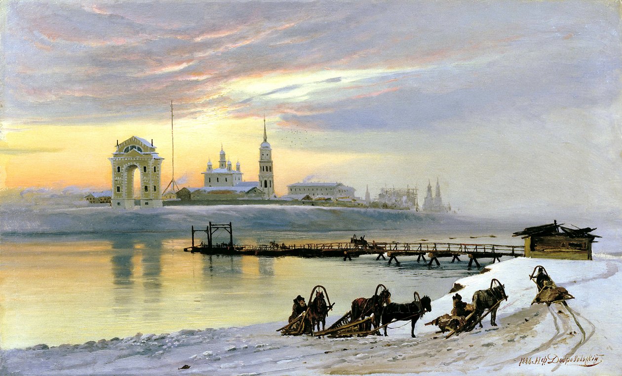 "Angara Irkutskissa", 1886. tekijältä Nikolai Dobrovolsky