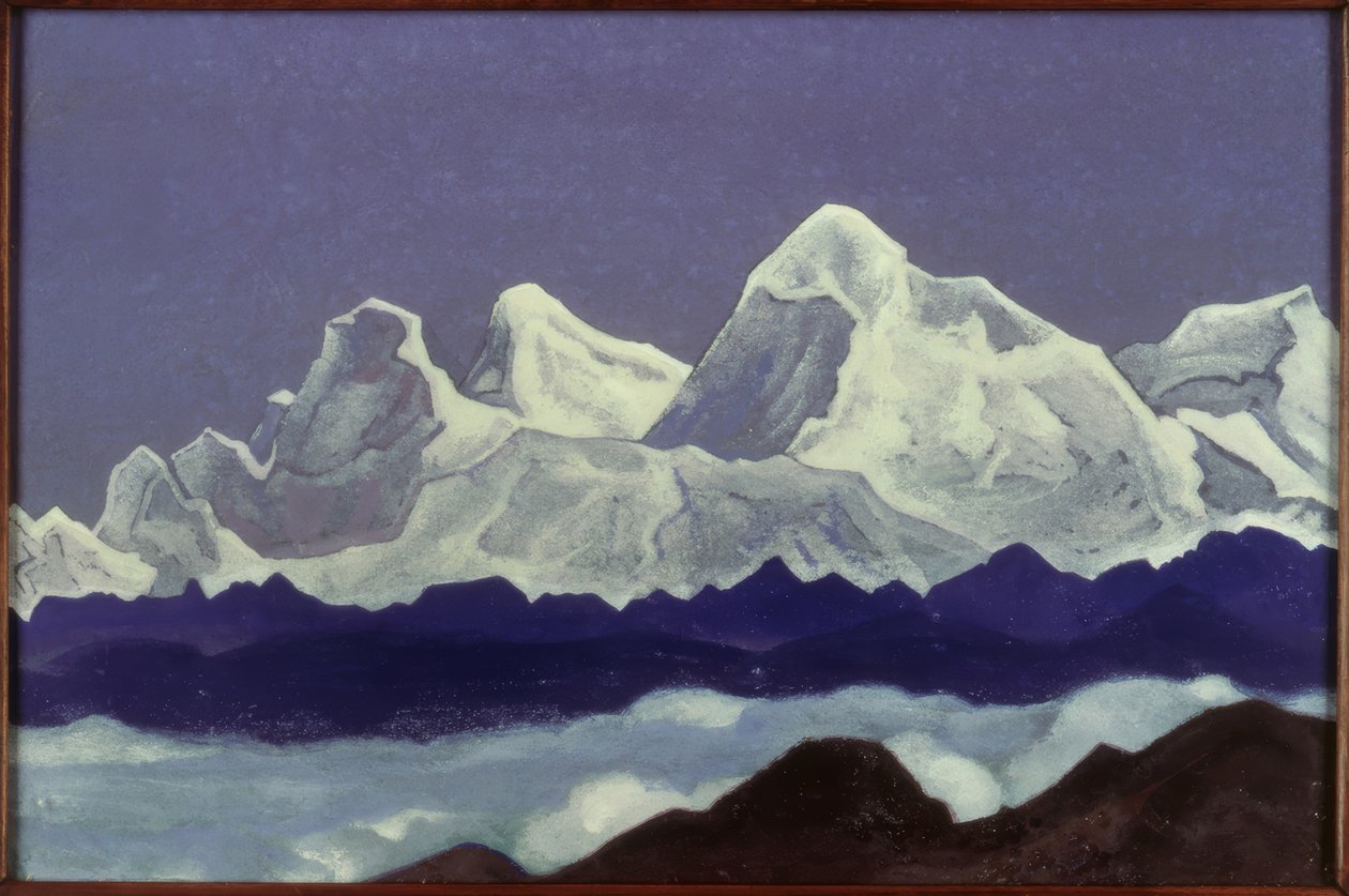 Mount Everest / N.K.Roerichin maalaus tekijältä Nikolai Konstantinowitsch Roerich