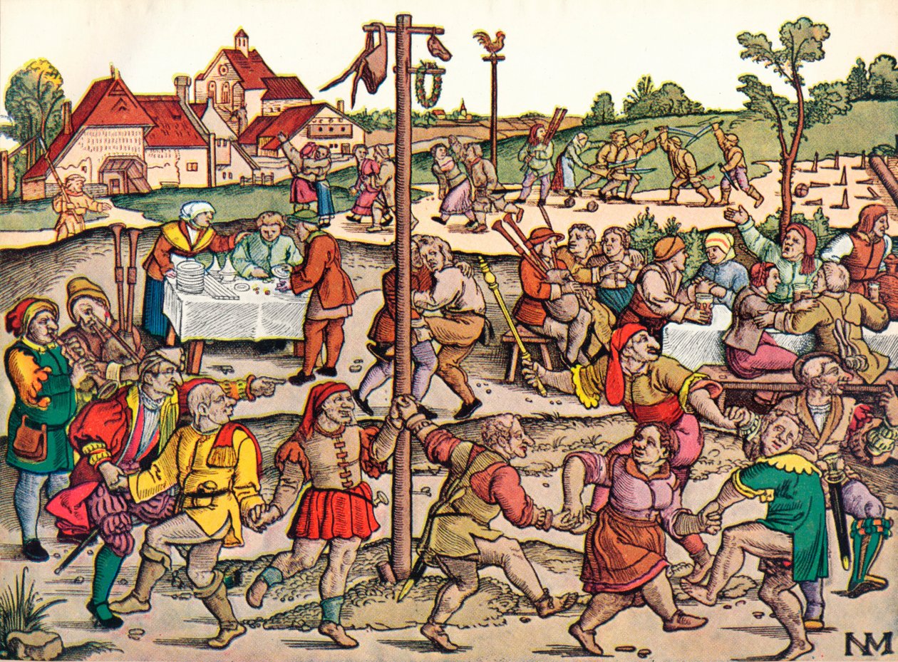 "Villagers Celebration", c1530, 1949 tekijältä Nikolaus Meldemann