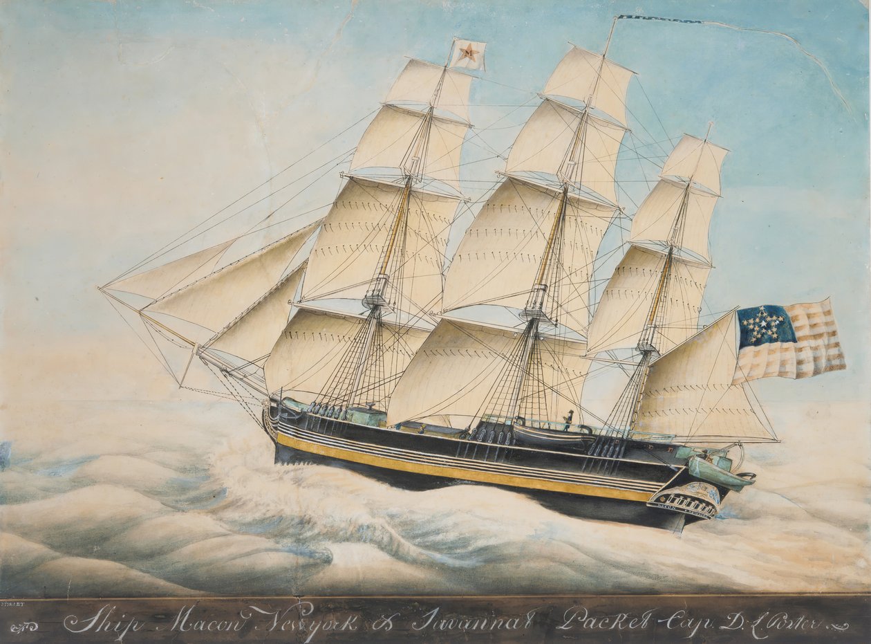 Laiva Macon, 1828-35. tekijältä Nivelet