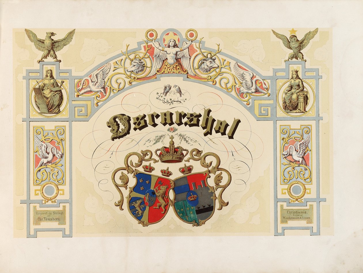 Oscarshalin nimilehti, 1852 tekijältä Norwegian School