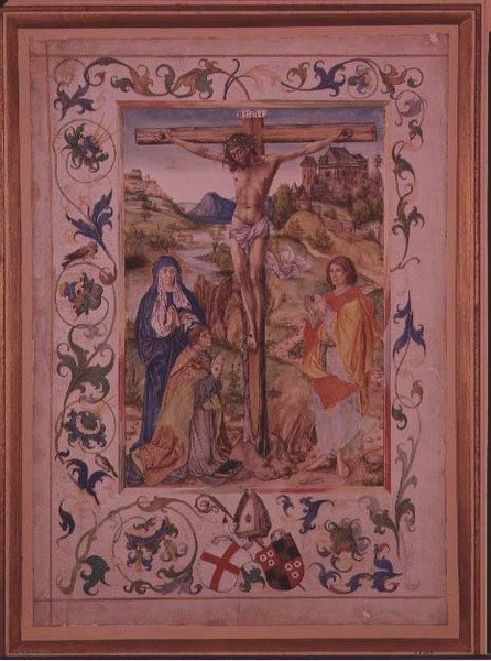 Kristus ristillä (vellum) tekijältä Nuremberg School
