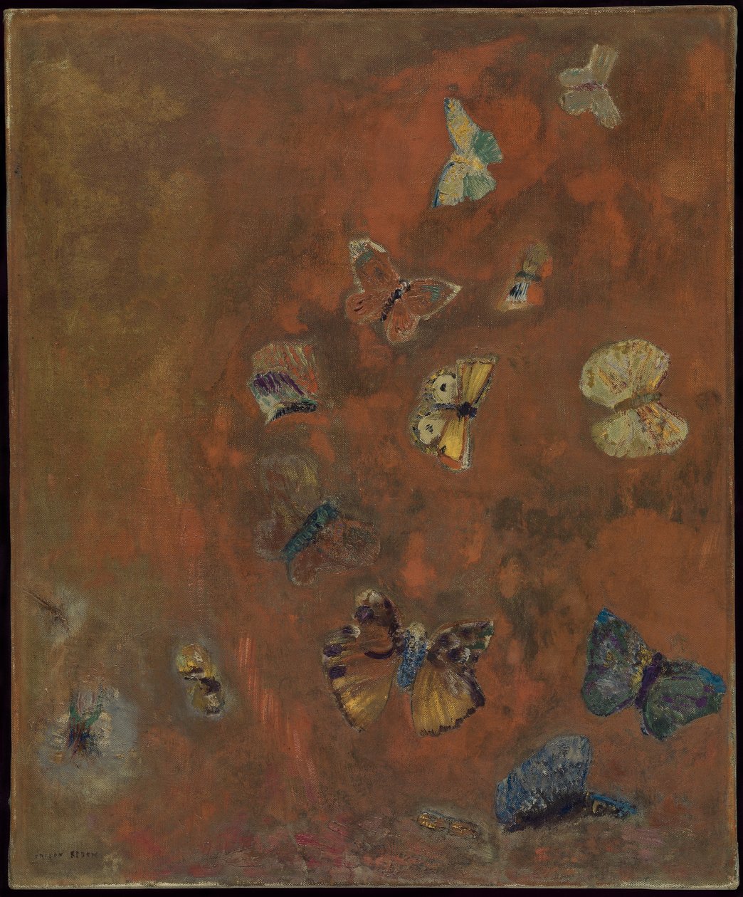 Evocation of Butterflies, n.1912 tekijältä Odilon Redon