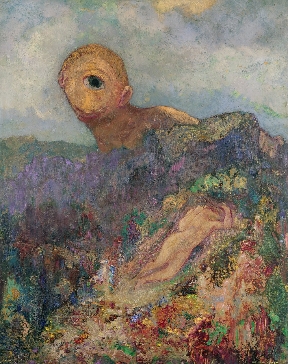 Kykloopit, n. 1914 tekijältä Odilon Redon