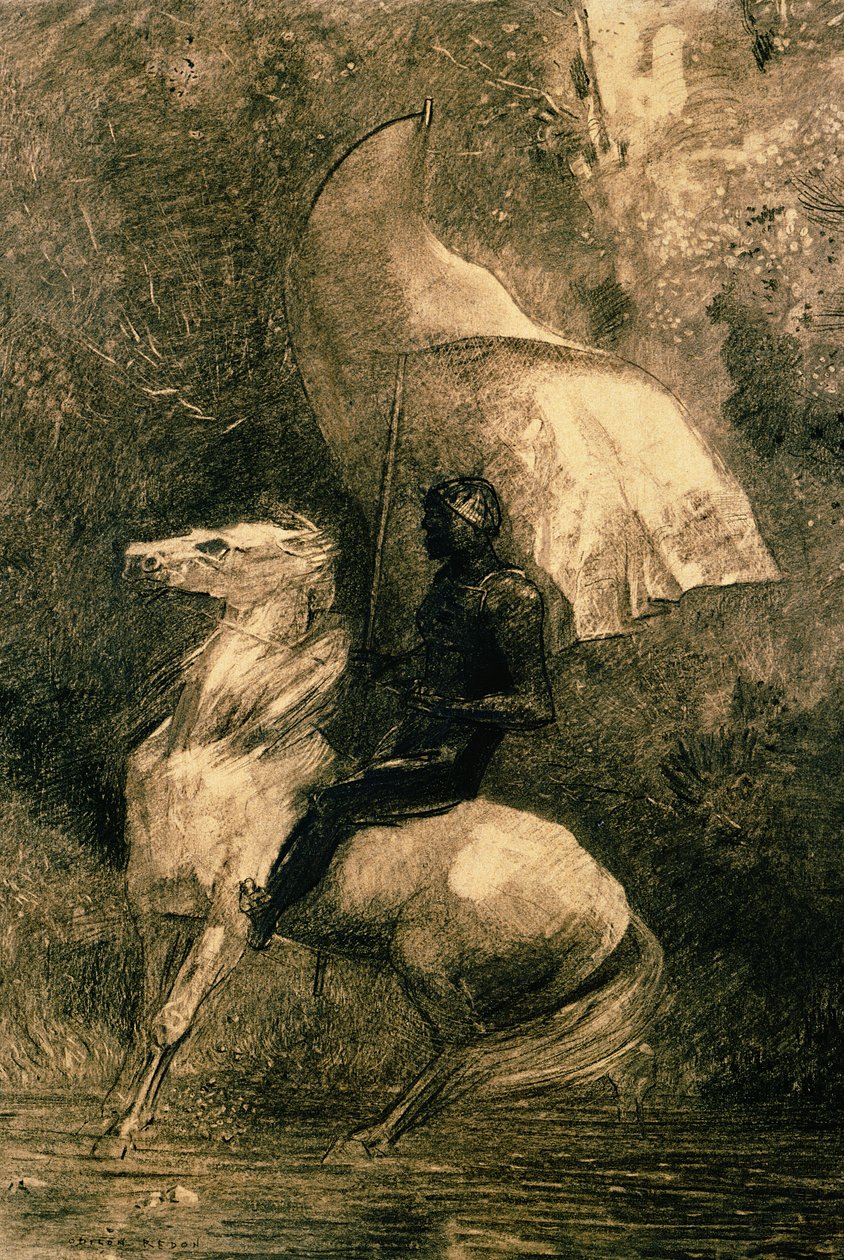 Ritari, noin 1885 tekijältä Odilon Redon