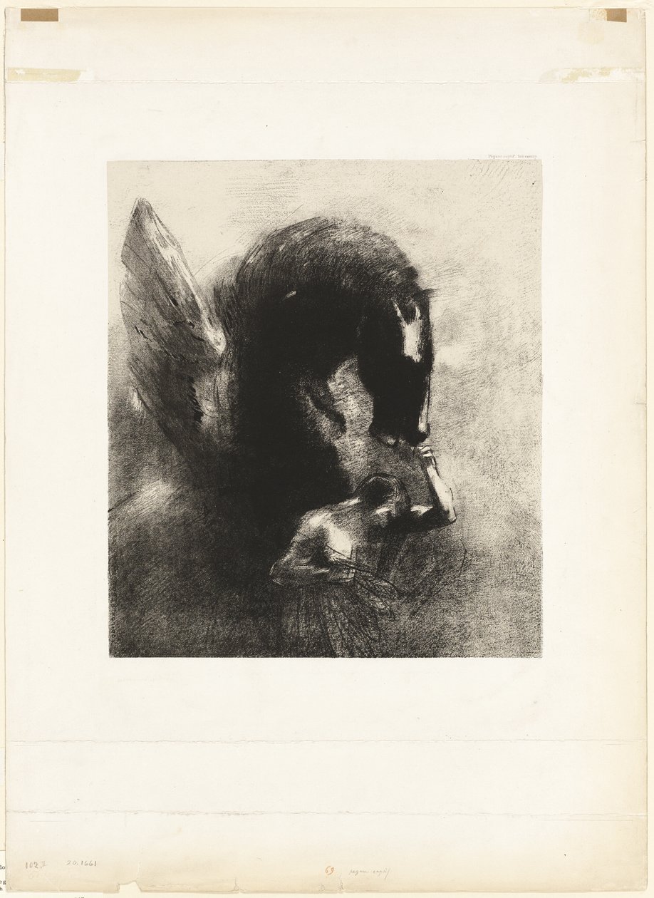 Vangittu Pegasus tekijältä Odilon Redon