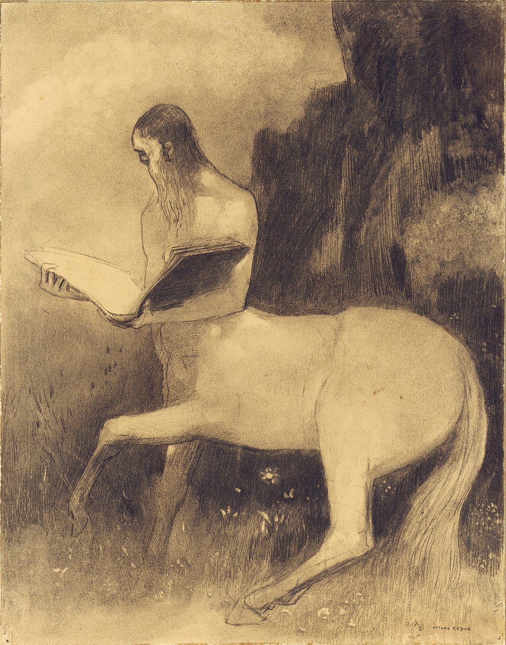 Kentauria lukemassa tekijältä Odilon Redon