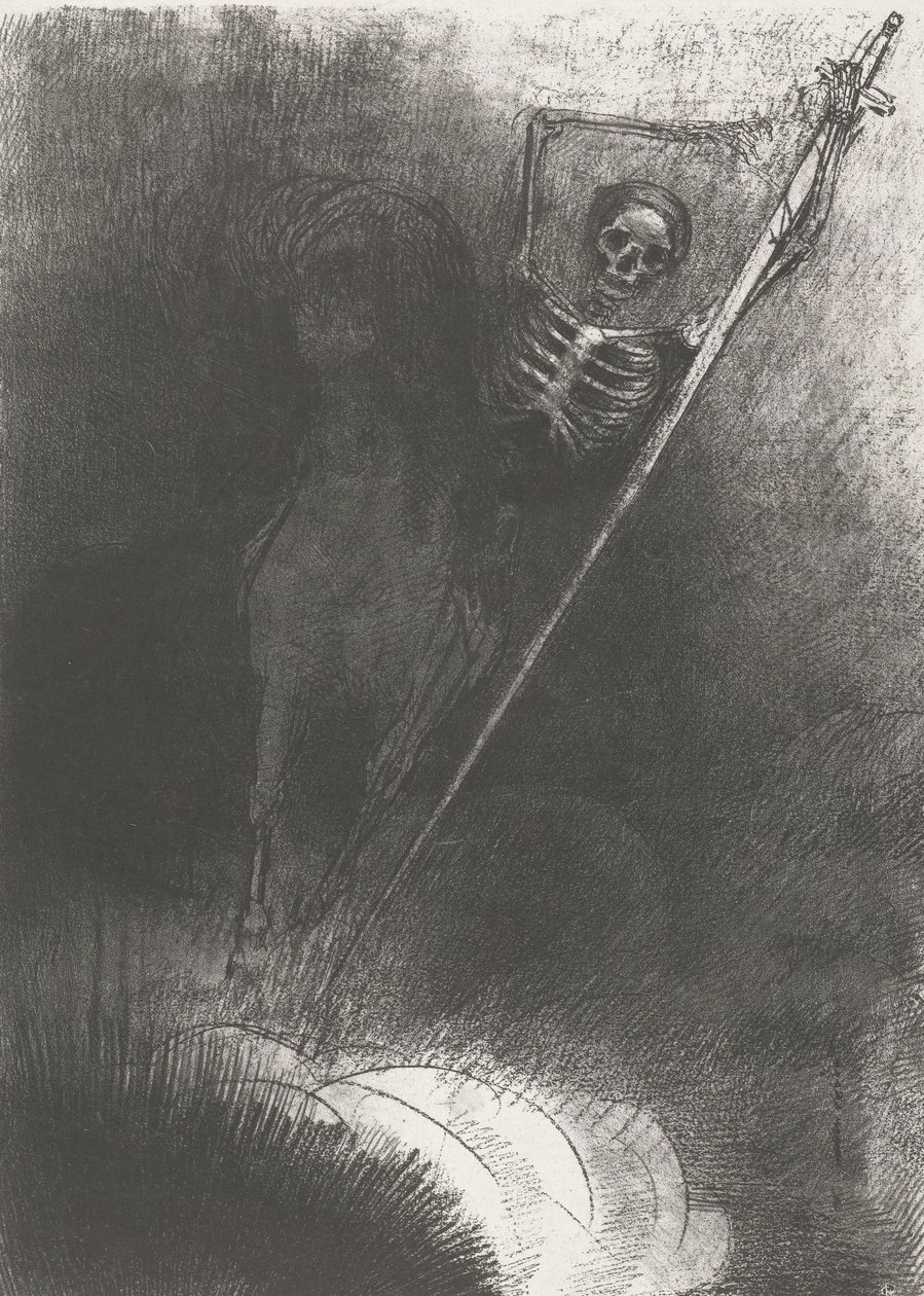 Kuolema hevosella, 1899 (tulostus) tekijältä Odilon Redon