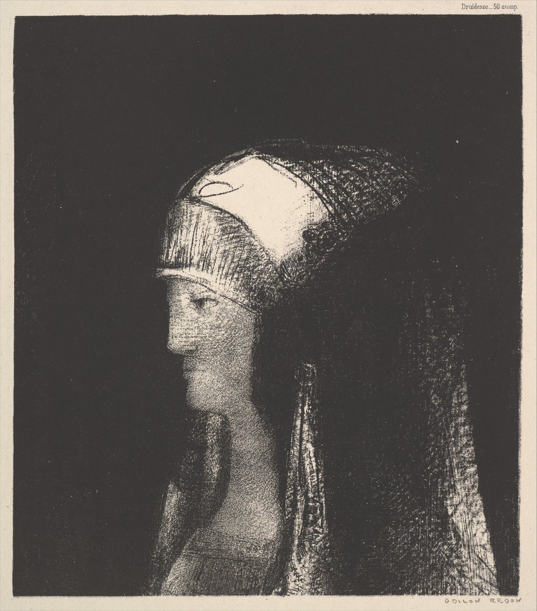 Druidesse, 1891. tekijältä Odilon Redon