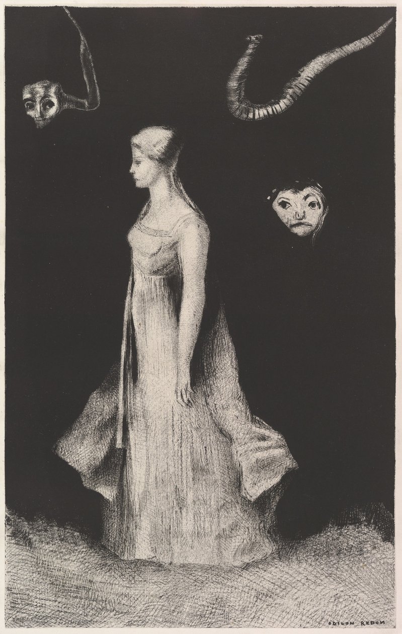 Kummitus, 1893-94. tekijältä Odilon Redon