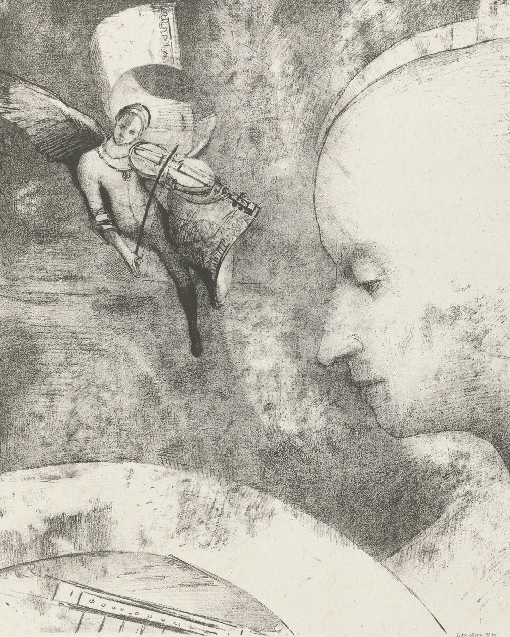Heavenly Art, 1894 (painettu) tekijältä Odilon Redon