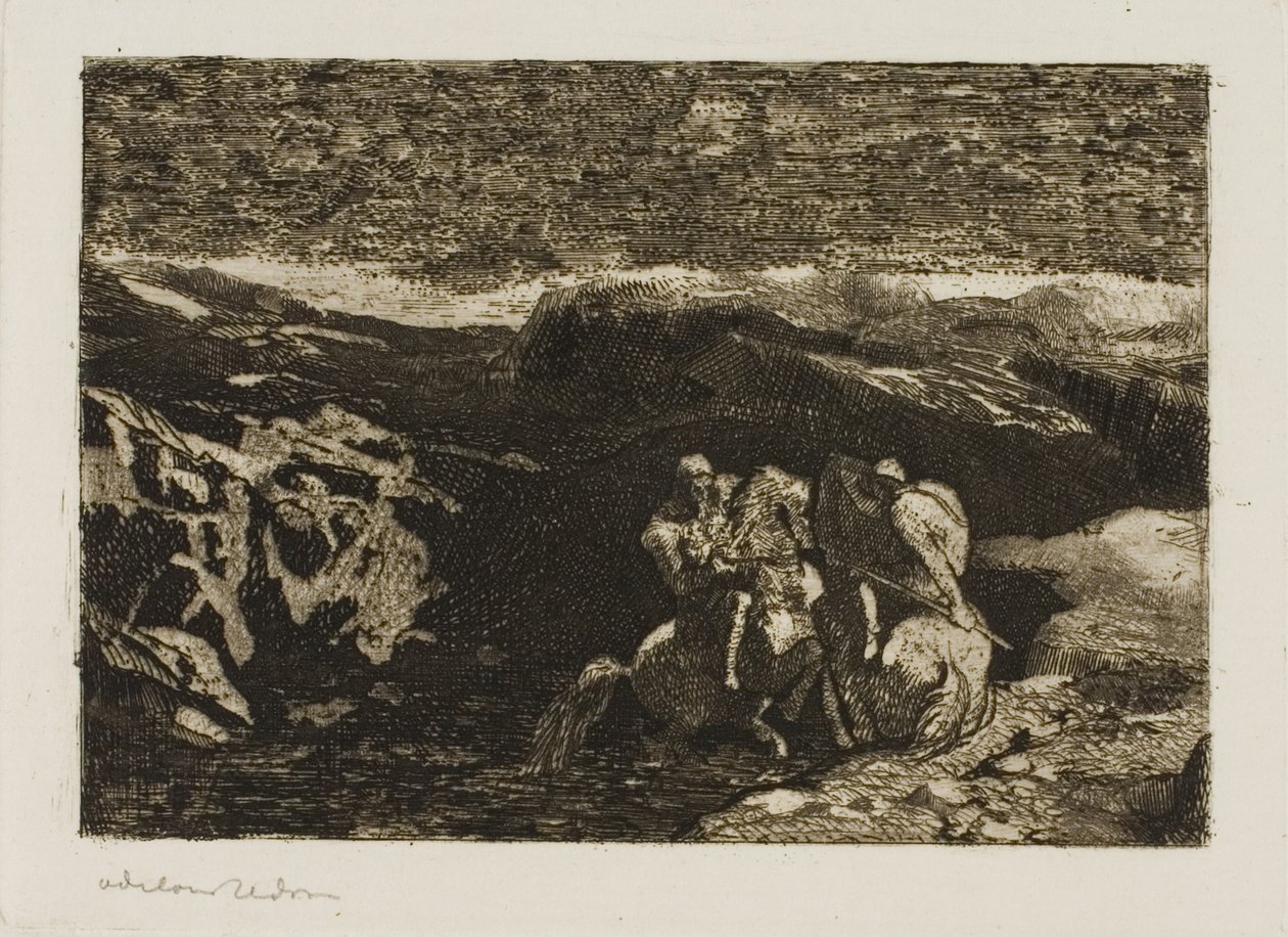Ratsumiehet taistelussa tekijältä Odilon Redon