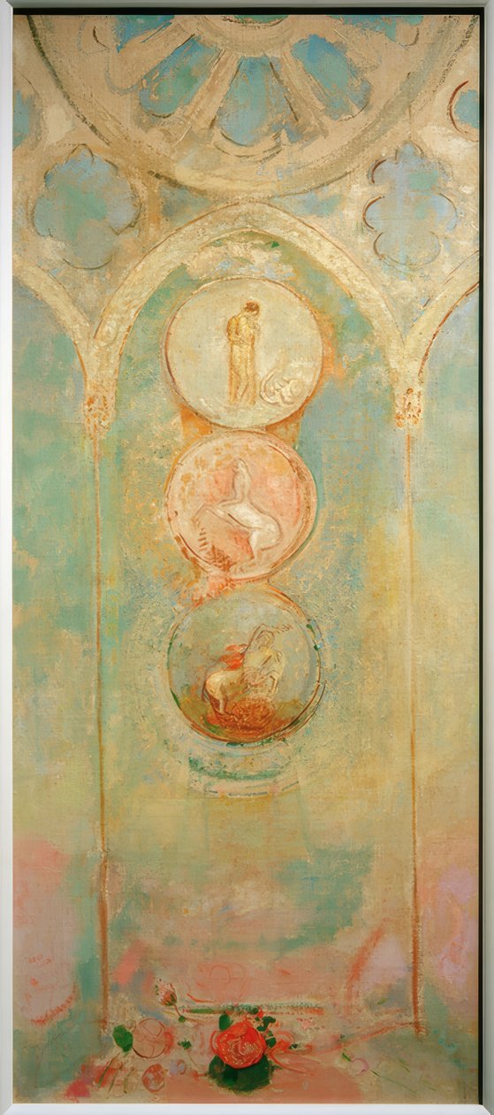 Pahvi kirkon ikkunaan tekijältä Odilon Redon