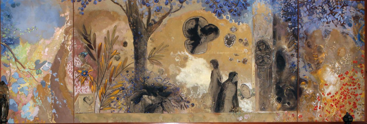 Yö, 1910-1911. tekijältä Odilon Redon