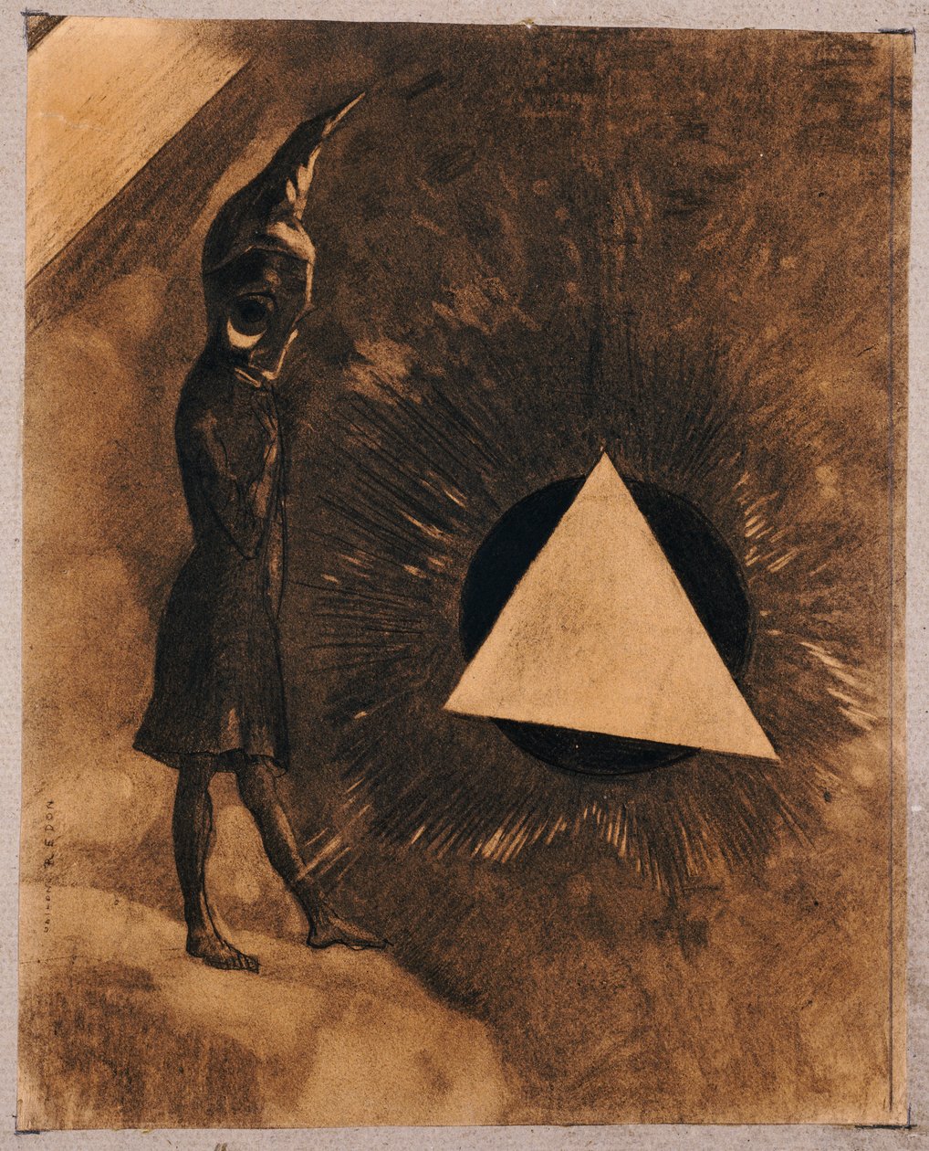 Huoli Absoluutista. Filosofi, 1881 tekijältä Odilon Redon