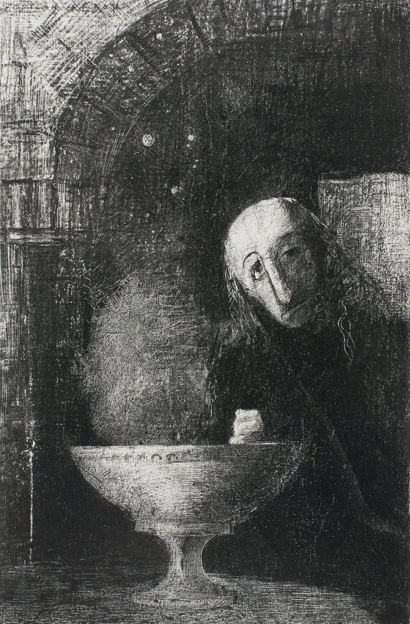 Ääretön haku, Yöstä, 1886 tekijältä Odilon Redon