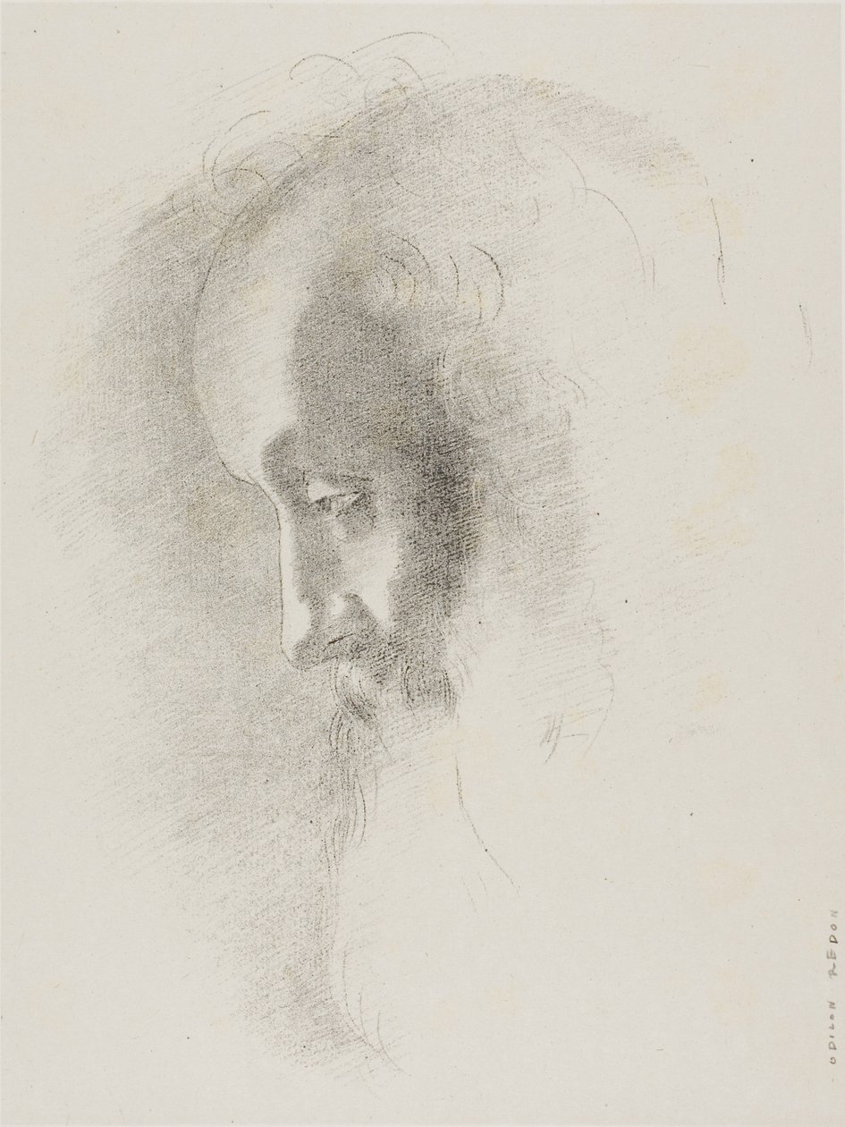 Vanhuuteen, levy 1/6 tekijältä Odilon Redon