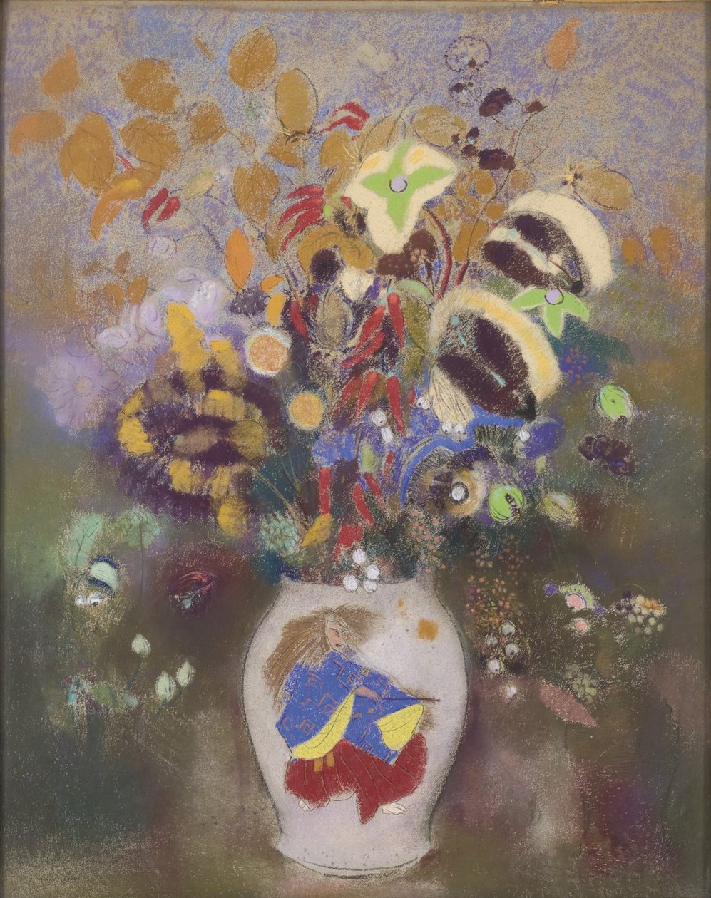Japanilainen soturimaljakko, 1905-1908 tekijältä Odilon Redon