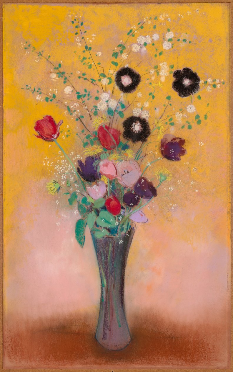 Kukkimaljakko, 1916. tekijältä Odilon Redon