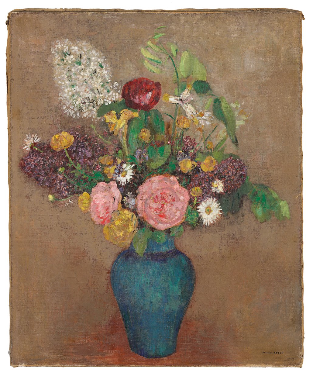 Maljakko kukkia tekijältä Odilon Redon
