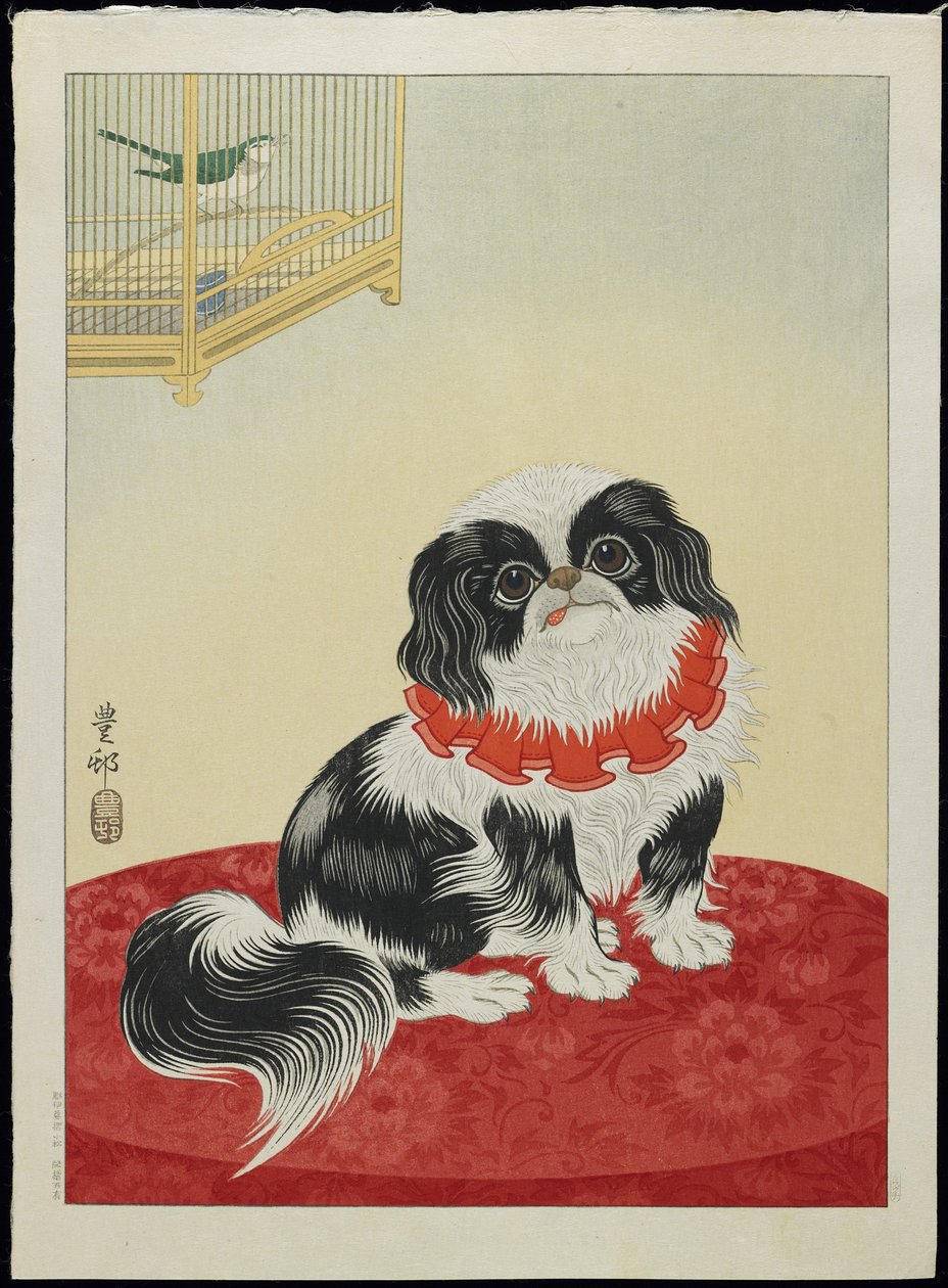 Mopsikoira, 1930-luku tekijältä Ohara Koson