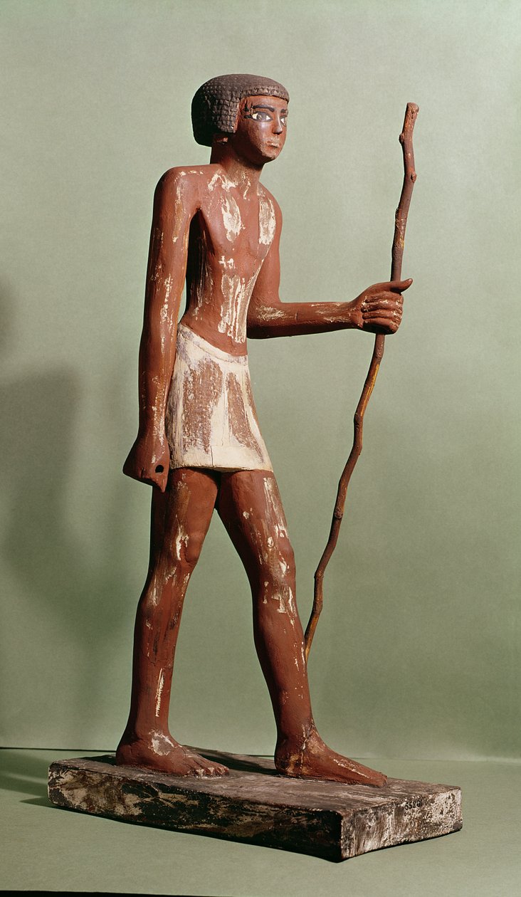 Virkamiehen malli (maalattu puu) tekijältä Old Kingdom Egyptian
