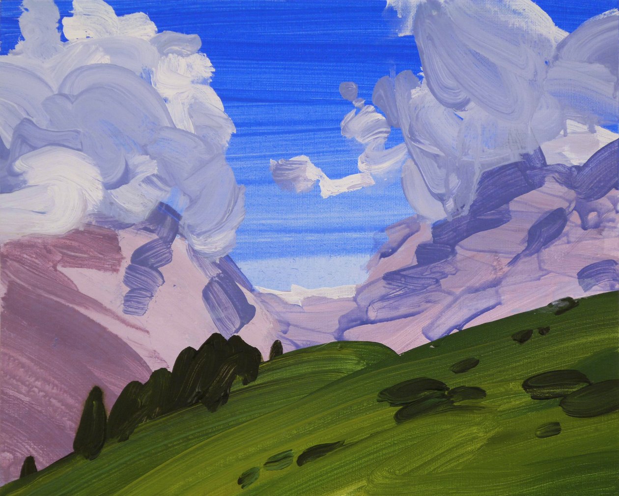 Leukerbad 24, 2012 (akryyli kankaalle) tekijältä Olivier Morel