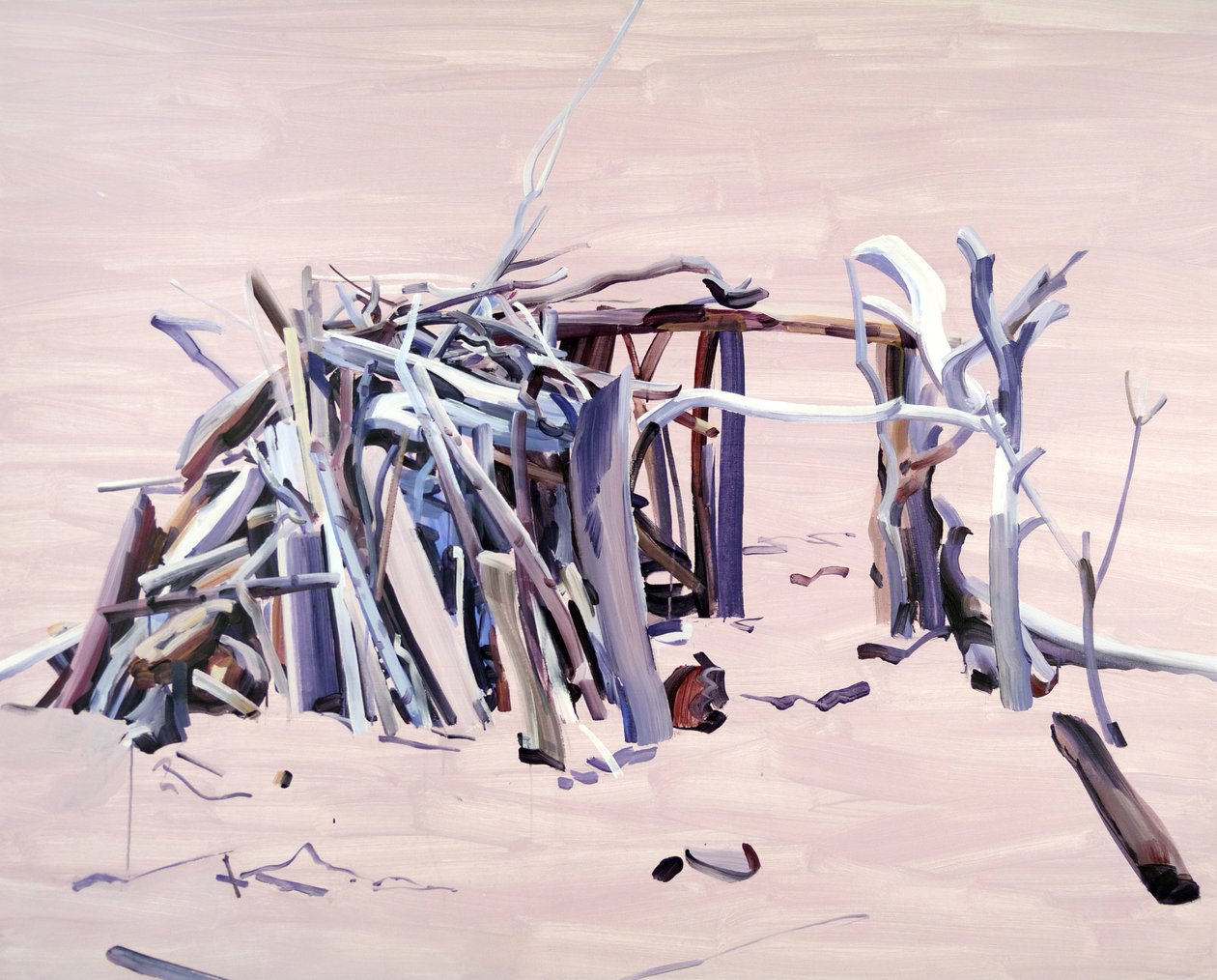 Maison01, 2015 (akryyli kankaalle) tekijältä Olivier Morel