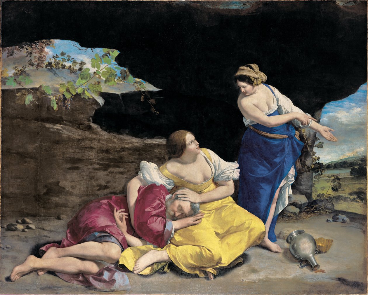 Loot ja hänen tyttärensä tekijältä Orazio Gentileschi