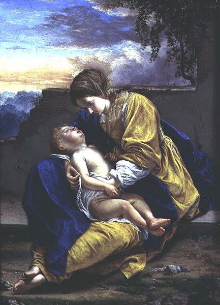 Madonna ja lapsi tekijältä Orazio Gentileschi