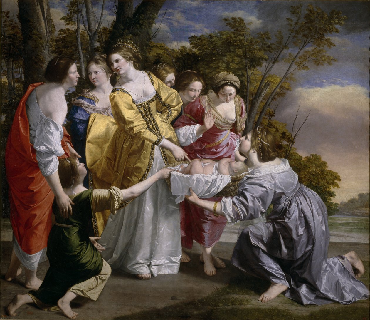 Mooseksen löytö, 1633 tekijältä Orazio Gentileschi