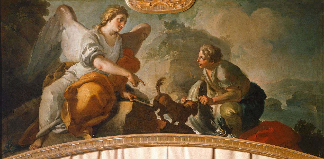 Tobias ja enkeli, Oronzo Tiso (1726-1800) tekijältä Oronzo Tiso