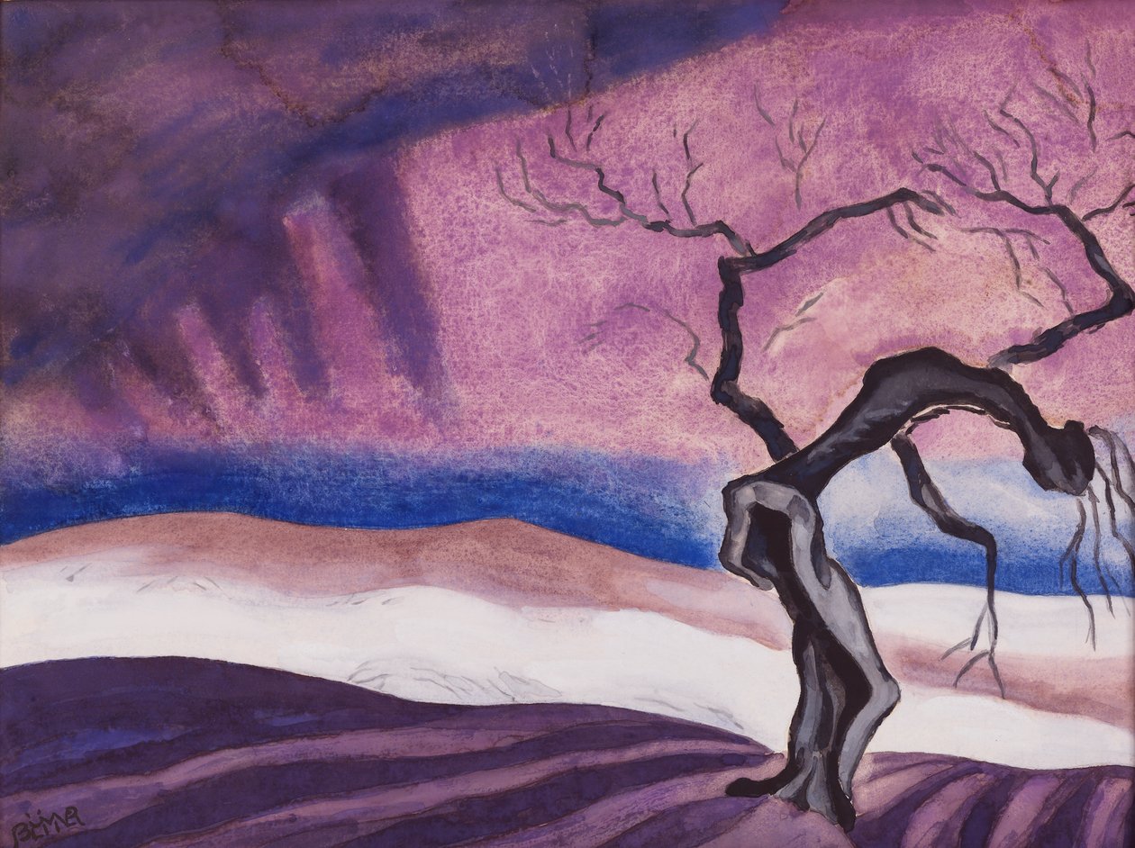 Kuolema, 1926. tekijältä Oscar Bluemner