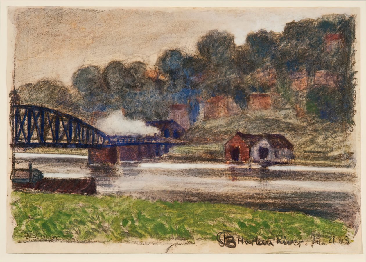 Harlem River, 21. TAMMIKUUTA 1903. tekijältä Oscar Bluemner