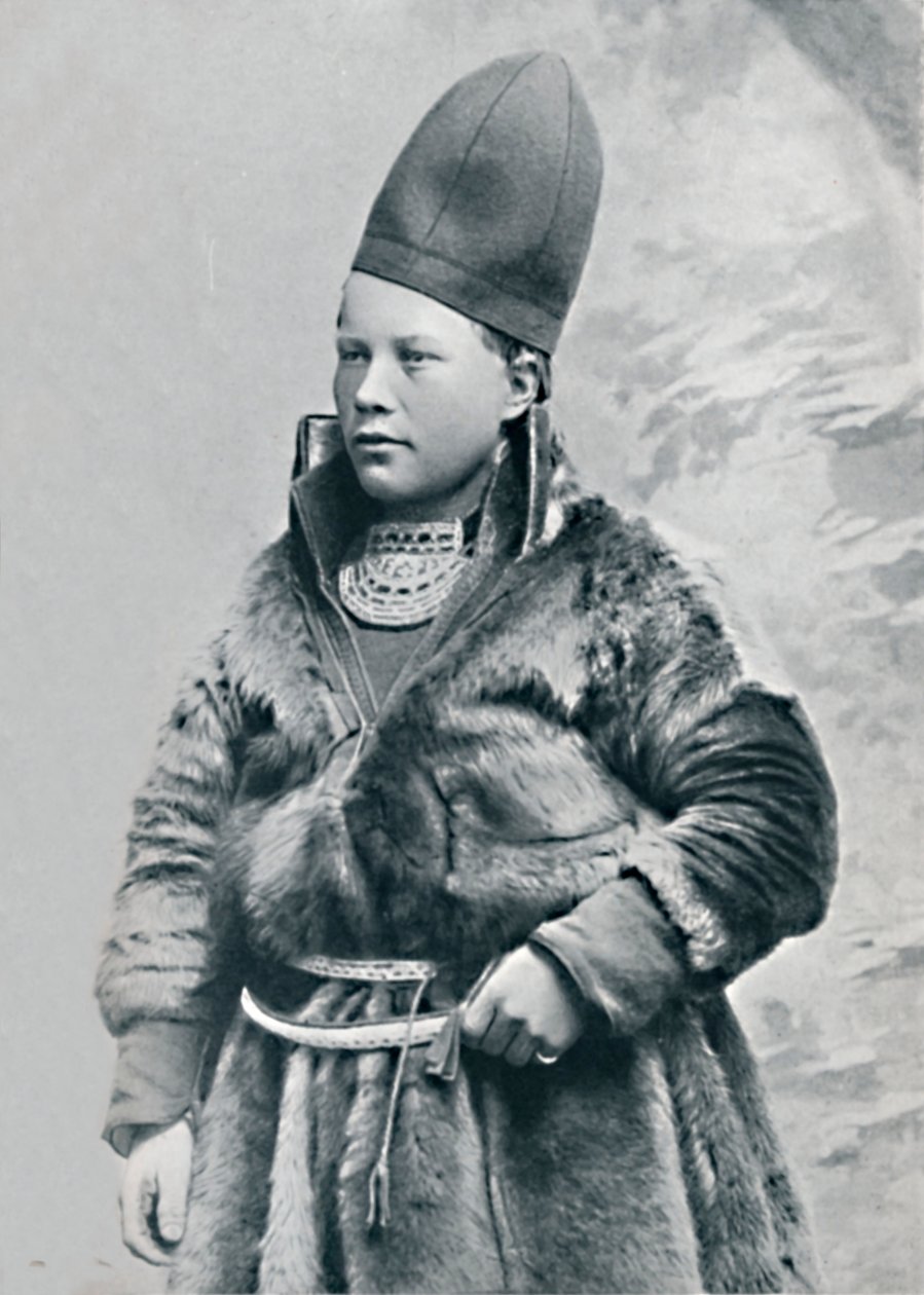 Nuori lappilainen talviasussa, 1912 tekijältä Oscar Olsson