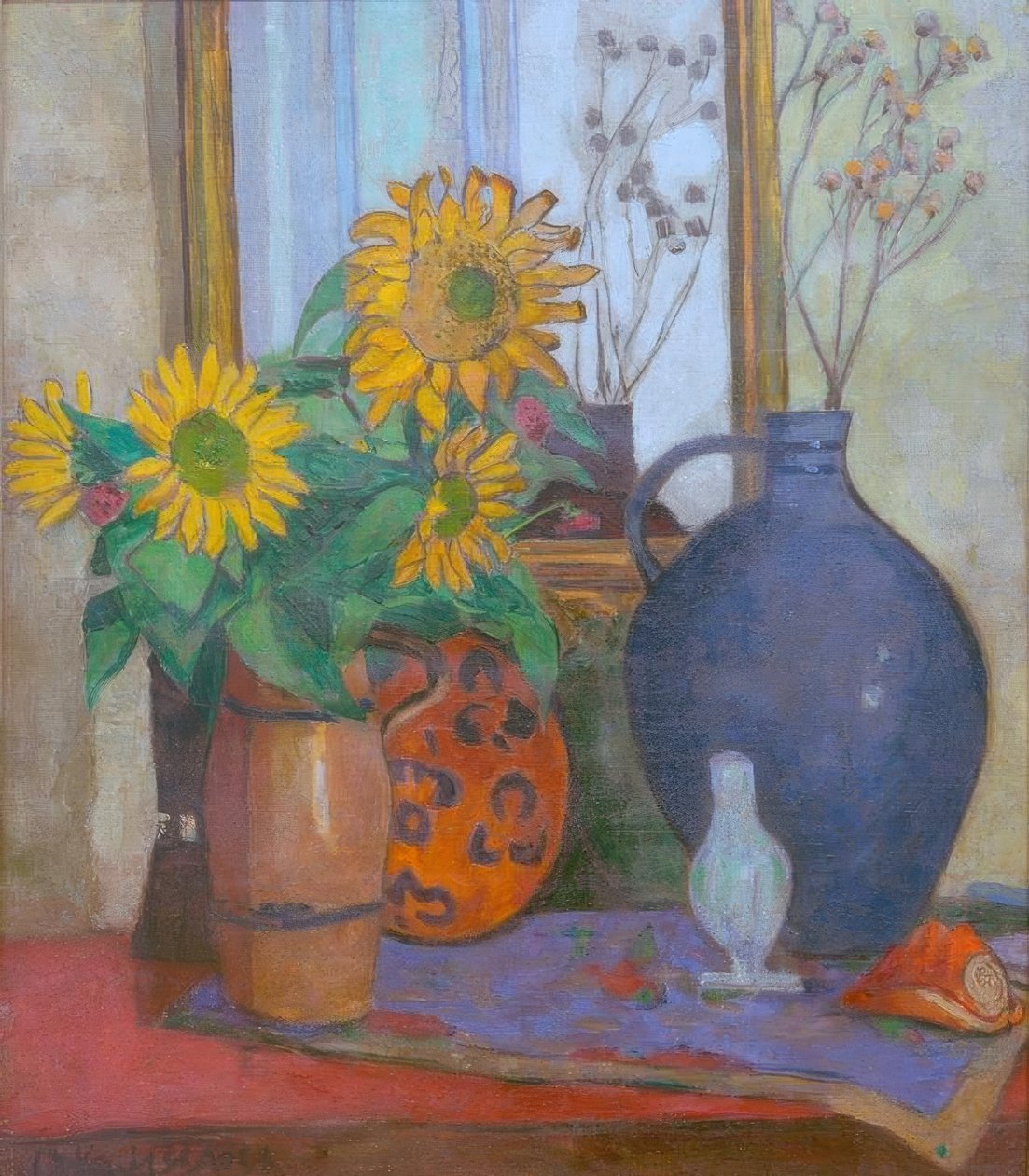 Auringonkukka Matisse-kulholla tekijältä Oskar Moll