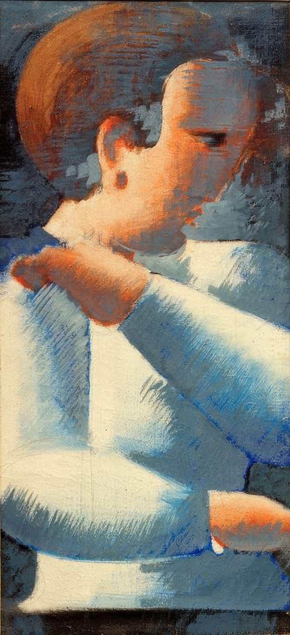 Junge Blauweißissa tekijältä Oskar Schlemmer