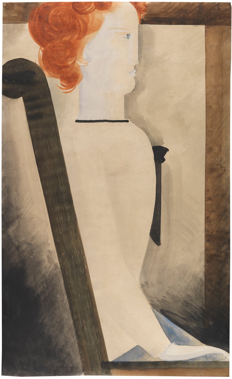 Istuva nainen, 1929. tekijältä Oskar Schlemmer