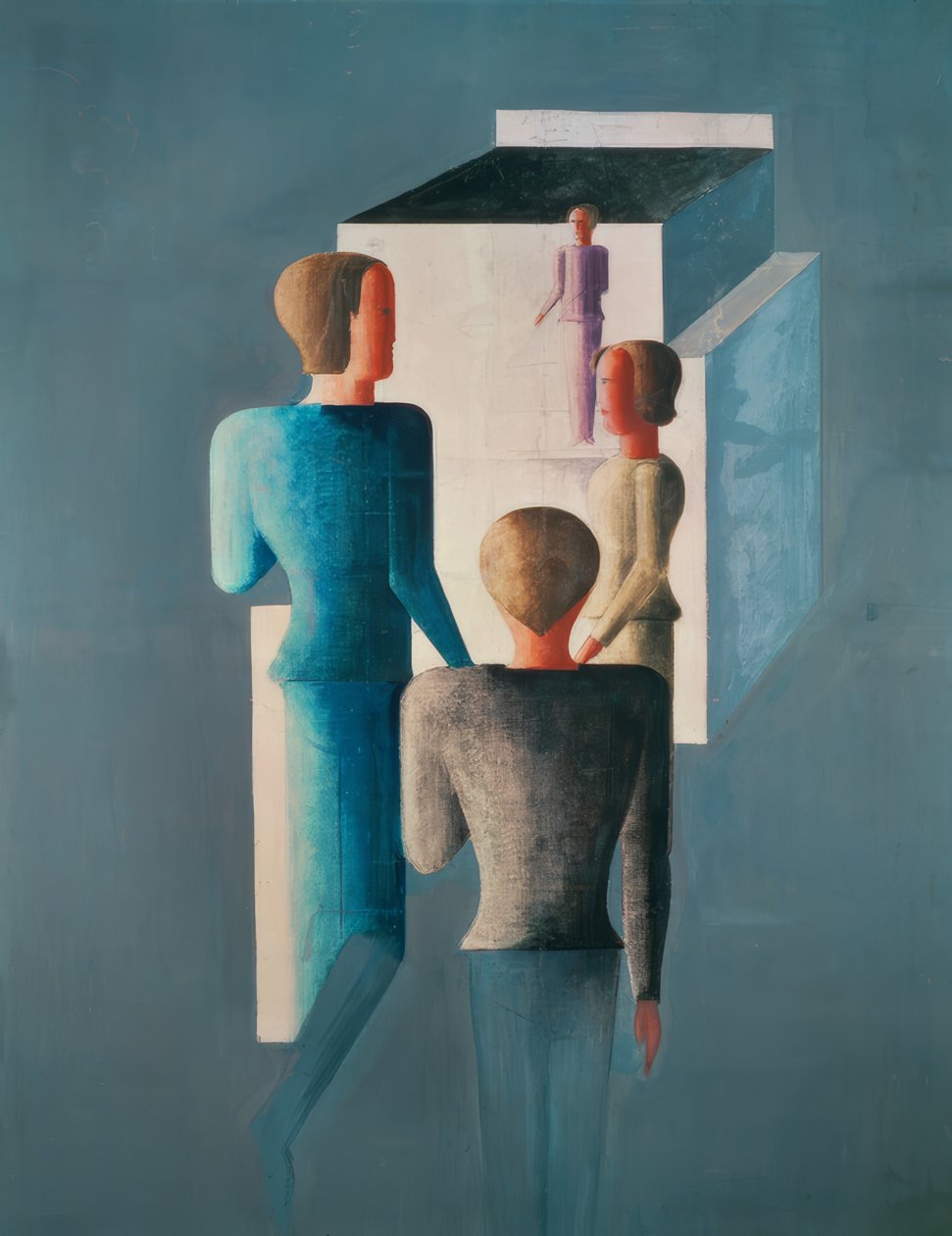 Vier Figuren und Kubus tekijältä Oskar Schlemmer