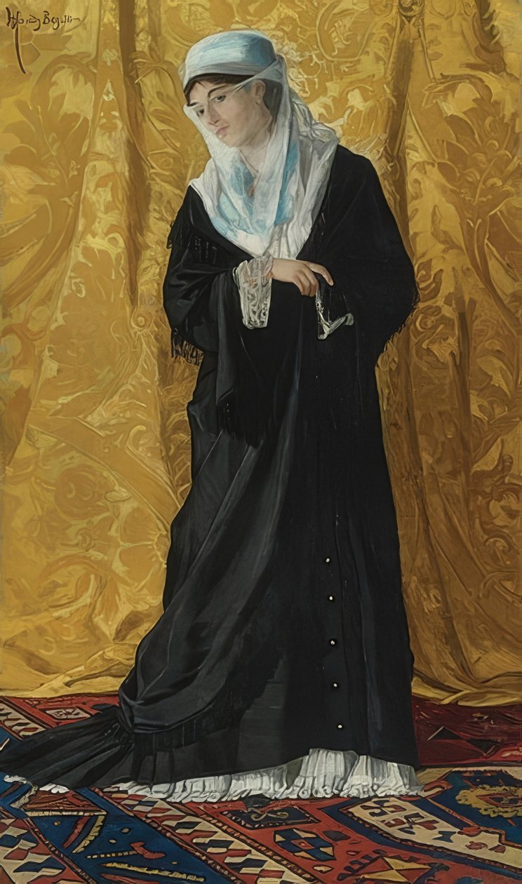 Nainen Konstantinopolista. 1881 tekijältä Osman Hamdi Bey