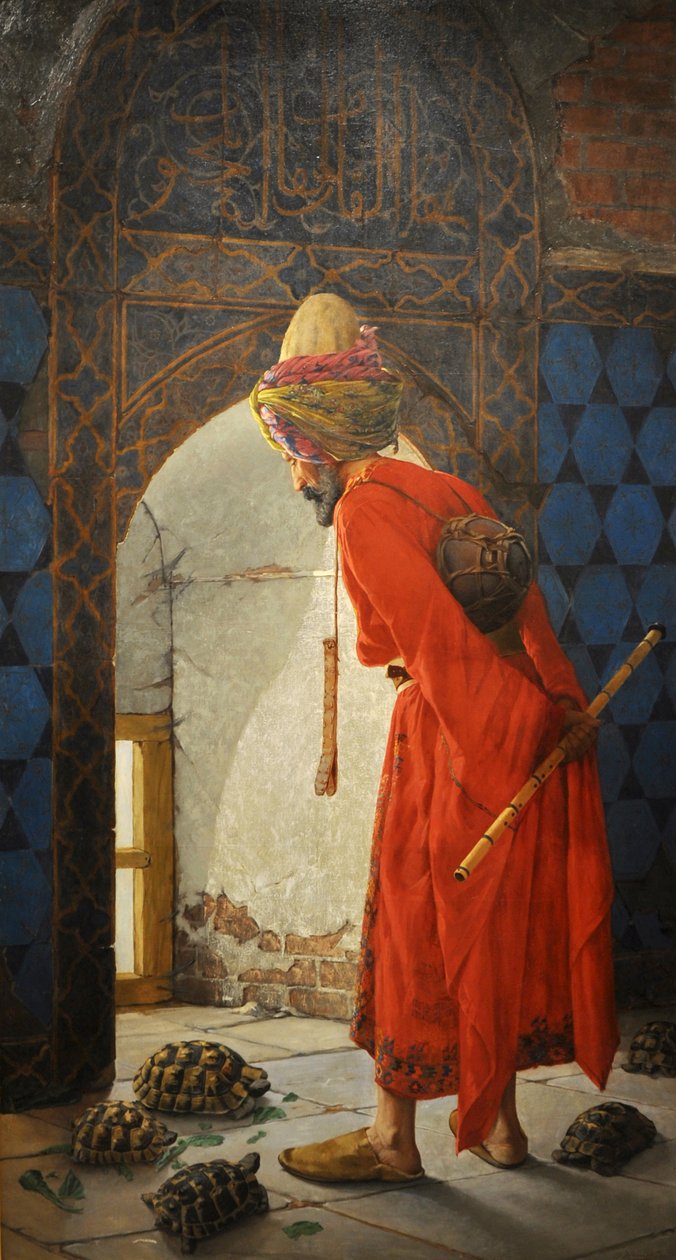 Kilpikonnakouluttaja, 1906 tekijältä Osman Hamdi Bey