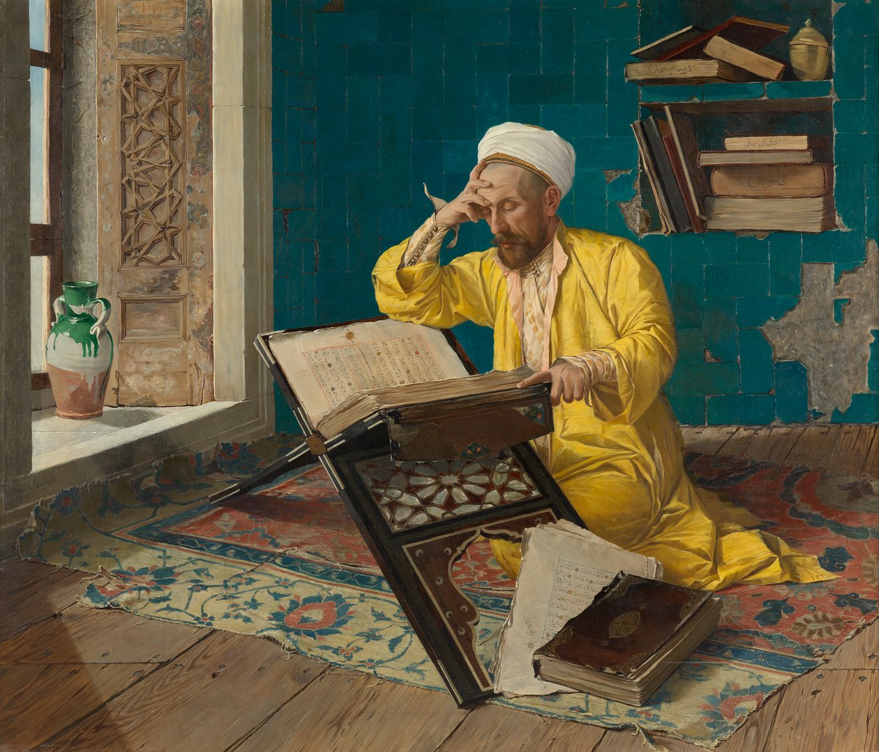 Koraania mietiskelemässä tekijältä Osman Hamdi Bey