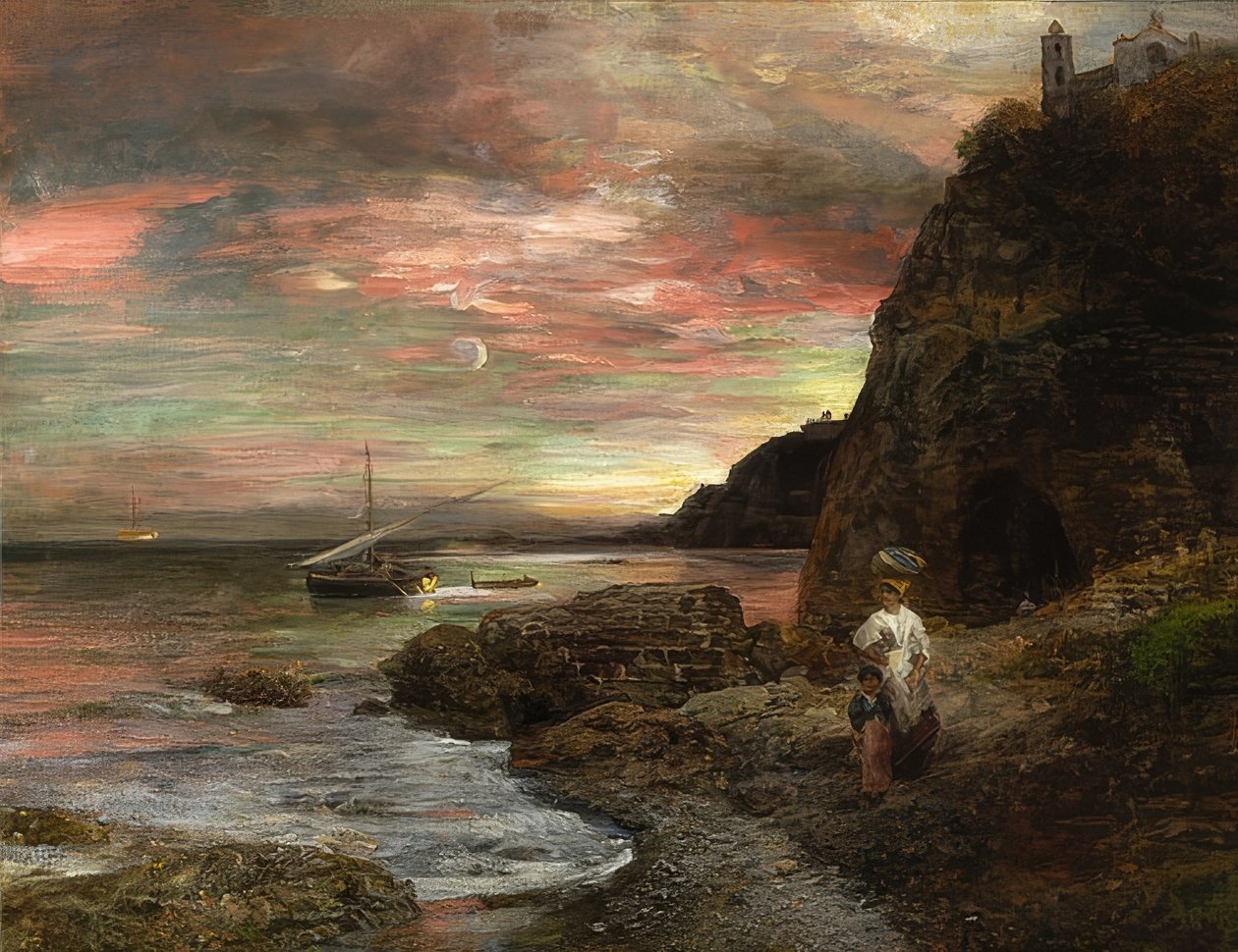 Ilta-aurinko Posillipolla tekijältä Oswald Achenbach